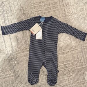 NWT Magnetic Me Navy Striped Kids Footie